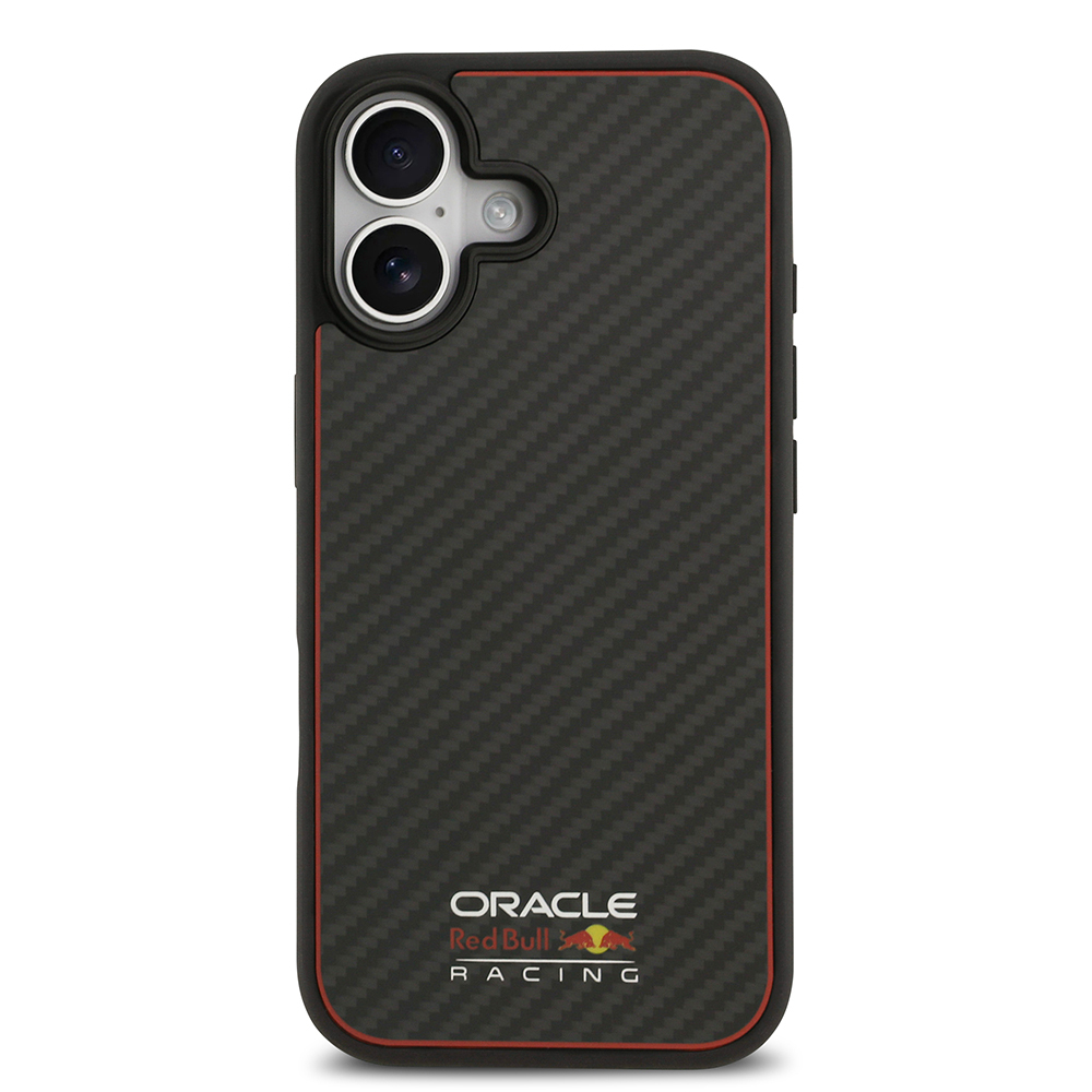 Apple iPhone 17 Uyumlu Kılıf Redbull Orjinal Lisanslı M-safe Şarj Özellikli Karbon Fiber Parlayan Logolu Kevlar Kapak - 2