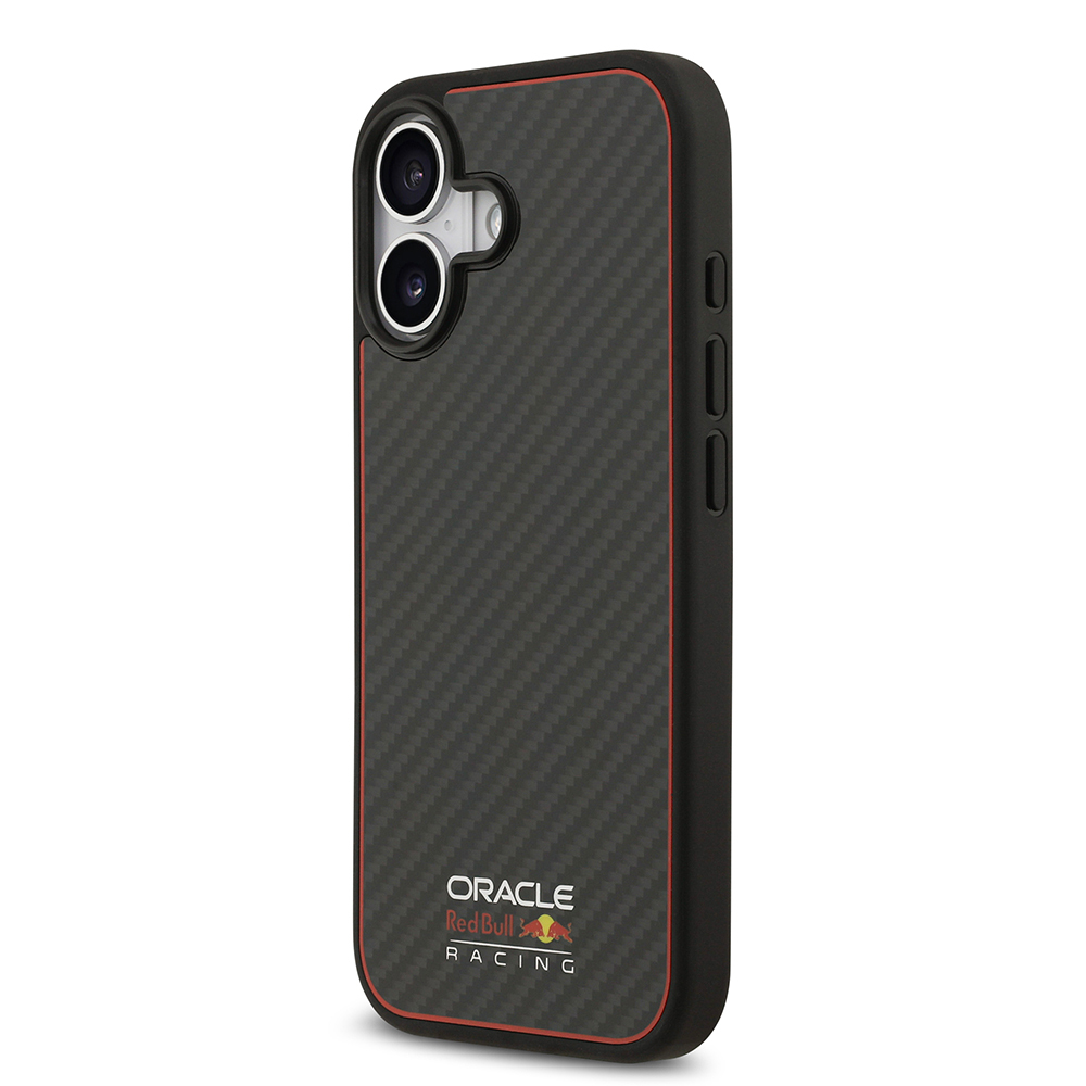 Apple iPhone 17 Uyumlu Kılıf Redbull Orjinal Lisanslı M-safe Şarj Özellikli Karbon Fiber Parlayan Logolu Kevlar Kapak - 3