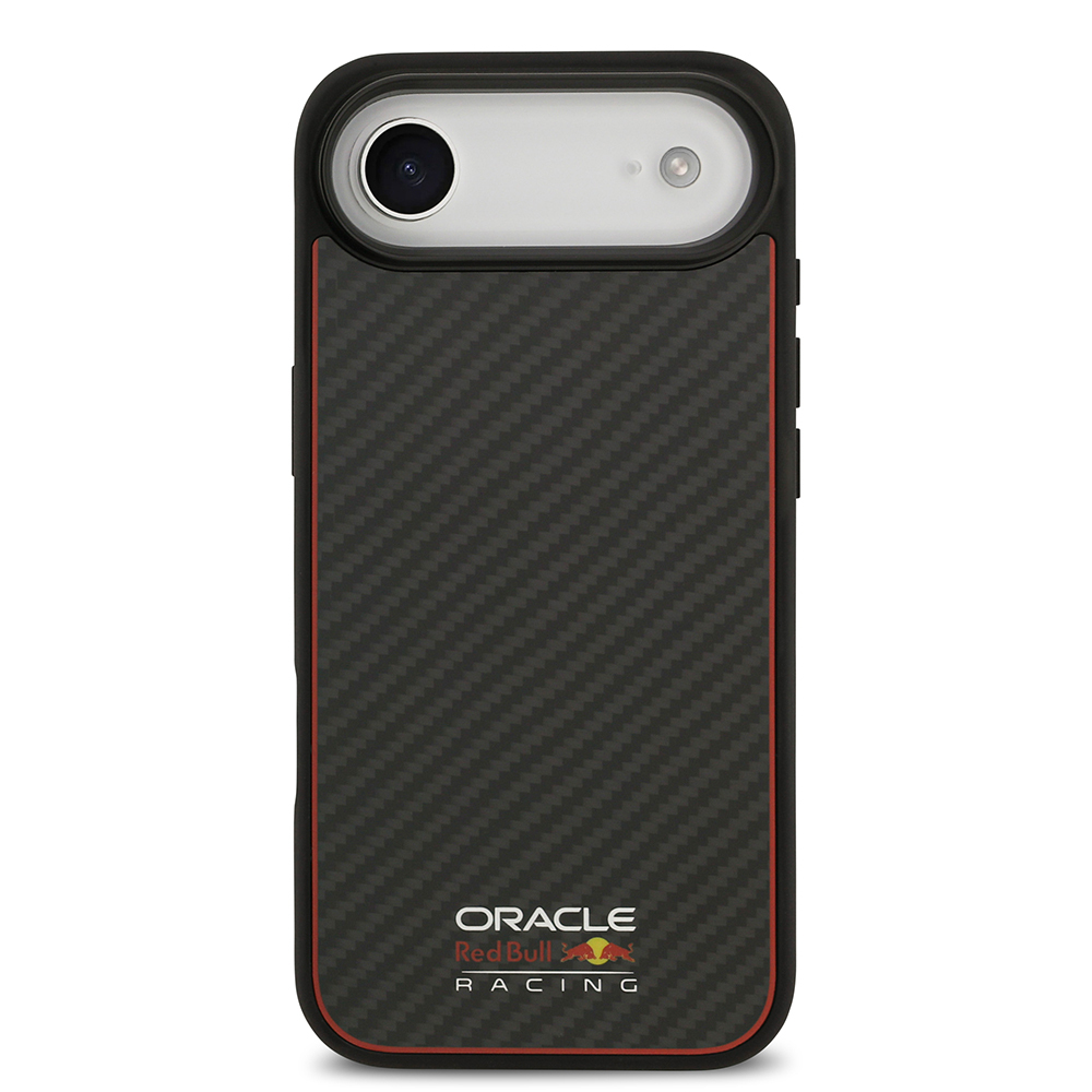 Apple iPhone 17 Air Uyumlu Kılıf Redbull Orjinal Lisanslı M-safe Şarj Özellikli Karbon Fiber Parlayan Logolu Kevlar Kapak - 3