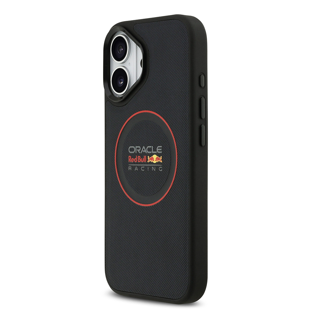 Apple iPhone 17 Uyumlu Kılıf Redbull Orjinal Lisanslı M-safe Şarj Özellikli Kırmızı Halka ve Logo Kabartmalı PU Deri Kapak - 1