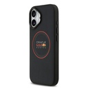 Apple iPhone 17 Uyumlu Kılıf Redbull Orjinal Lisanslı M-safe Şarj Özellikli Kırmızı Halka ve Logo Kabartmalı PU Deri Kapak - 1