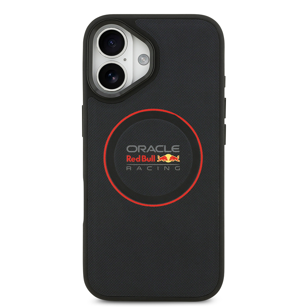 Apple iPhone 17 Uyumlu Kılıf Redbull Orjinal Lisanslı M-safe Şarj Özellikli Kırmızı Halka ve Logo Kabartmalı PU Deri Kapak - 2