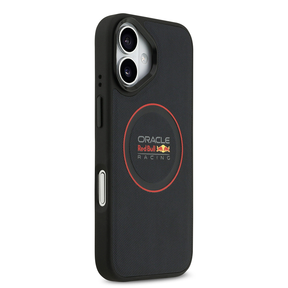 Apple iPhone 17 Uyumlu Kılıf Redbull Orjinal Lisanslı M-safe Şarj Özellikli Kırmızı Halka ve Logo Kabartmalı PU Deri Kapak - 3