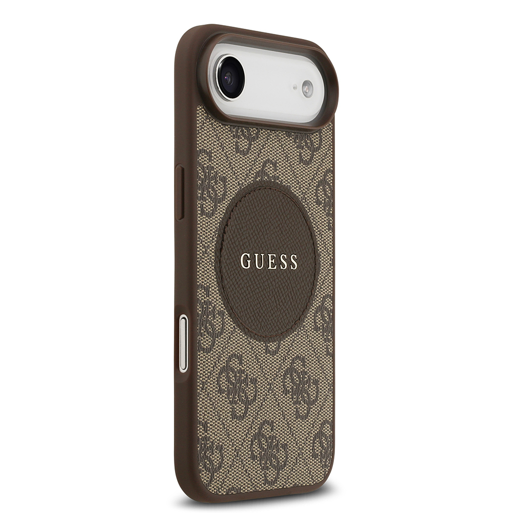 Apple iPhone 17 Air Uyumlu Kılıf Guess Orjinal Lisanslı M-safe Şarj Özellikli Yazı Logolu Circle Classic Kapak - 2
