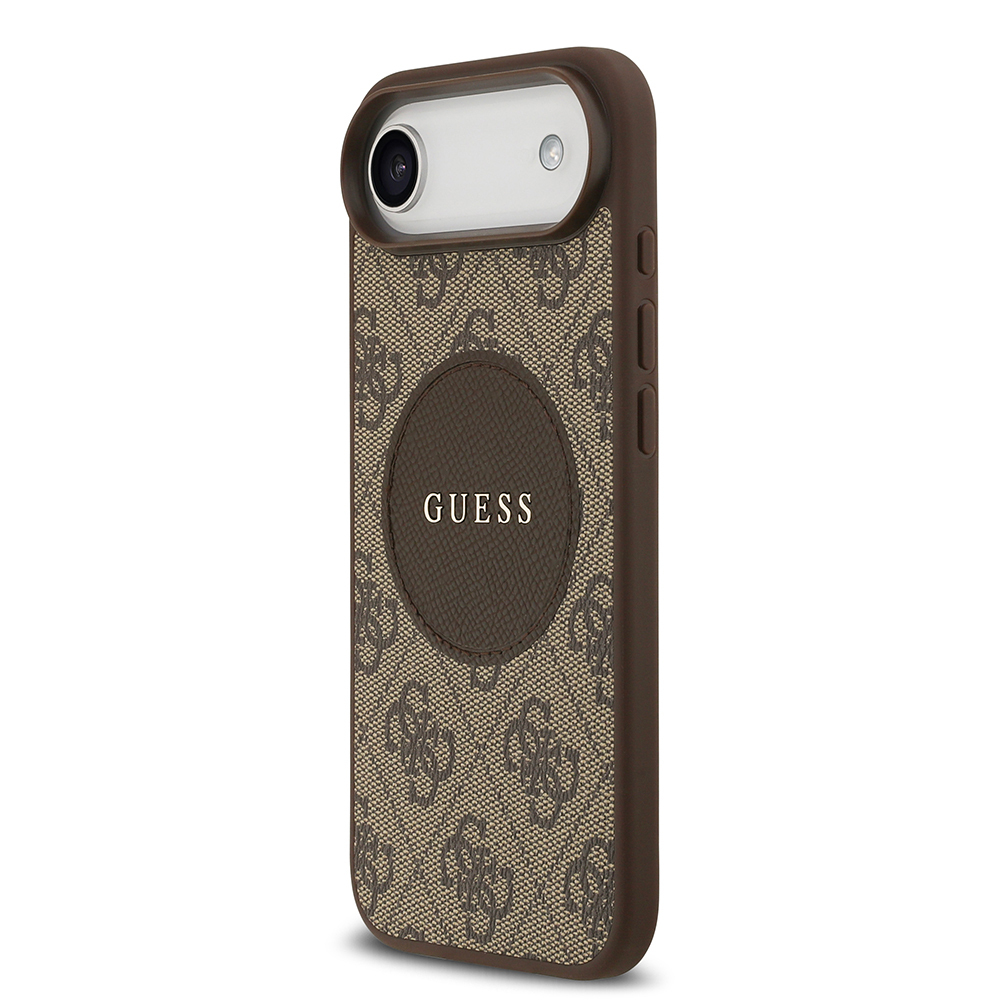 Apple iPhone 17 Air Uyumlu Kılıf Guess Orjinal Lisanslı M-safe Şarj Özellikli Yazı Logolu Circle Classic Kapak - 6