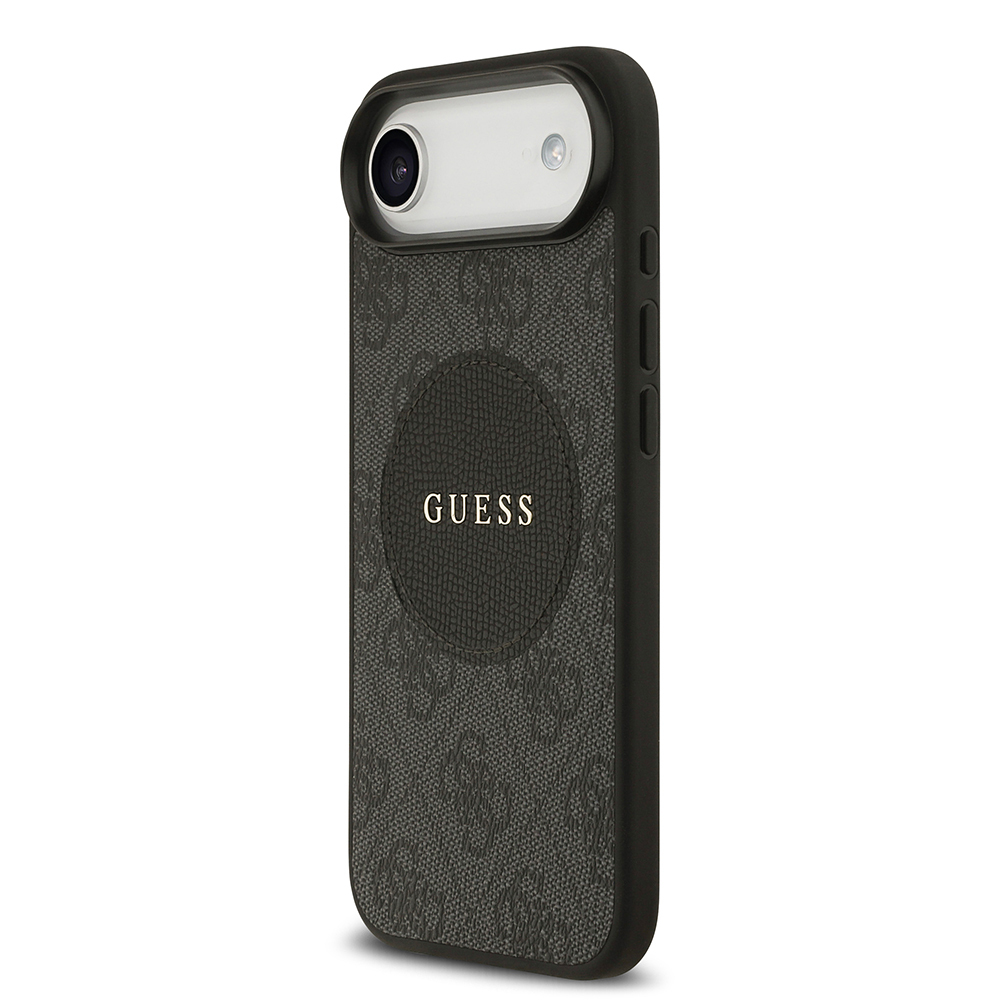 Apple iPhone 17 Air Uyumlu Kılıf Guess Orjinal Lisanslı M-safe Şarj Özellikli Yazı Logolu Circle Classic Kapak - 7