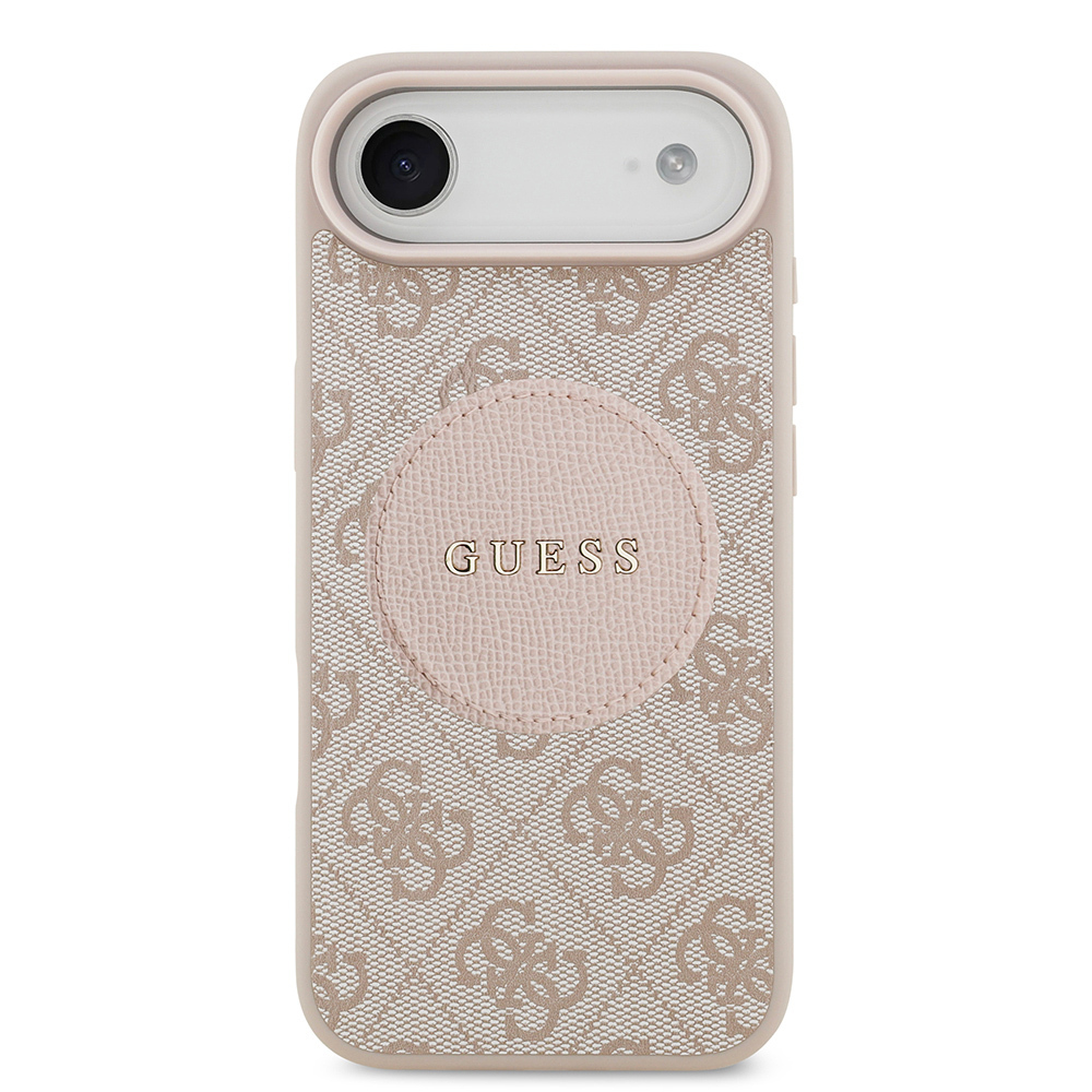 Apple iPhone 17 Air Uyumlu Kılıf Guess Orjinal Lisanslı M-safe Şarj Özellikli Yazı Logolu Circle Classic Kapak - 14