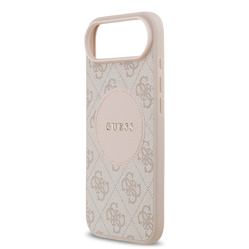 Apple iPhone 17 Air Uyumlu Kılıf Guess Orjinal Lisanslı M-safe Şarj Özellikli Yazı Logolu Circle Classic Kapak - 17