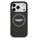 Apple iPhone 17 Pro Uyumlu Kılıf Aston Martin Orjinal Lisanslı M-safe Şarj Özellikli Karbon Fiber Kevlar Kapak - 2