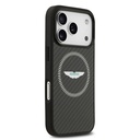 Apple iPhone 17 Pro Uyumlu Kılıf Aston Martin Orjinal Lisanslı M-safe Şarj Özellikli Karbon Fiber Kevlar Kapak - 3