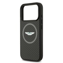 Apple iPhone 17 Pro Uyumlu Kılıf Aston Martin Orjinal Lisanslı M-safe Şarj Özellikli Karbon Fiber Kevlar Kapak - 6