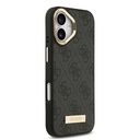 Apple iPhone 17 Uyumlu Kılıf Guess Orjinal Lisanslı M-safe Şarj Özellikli 4G Desenli PU Metal Plaka Klasik Logolu Kapak - 9