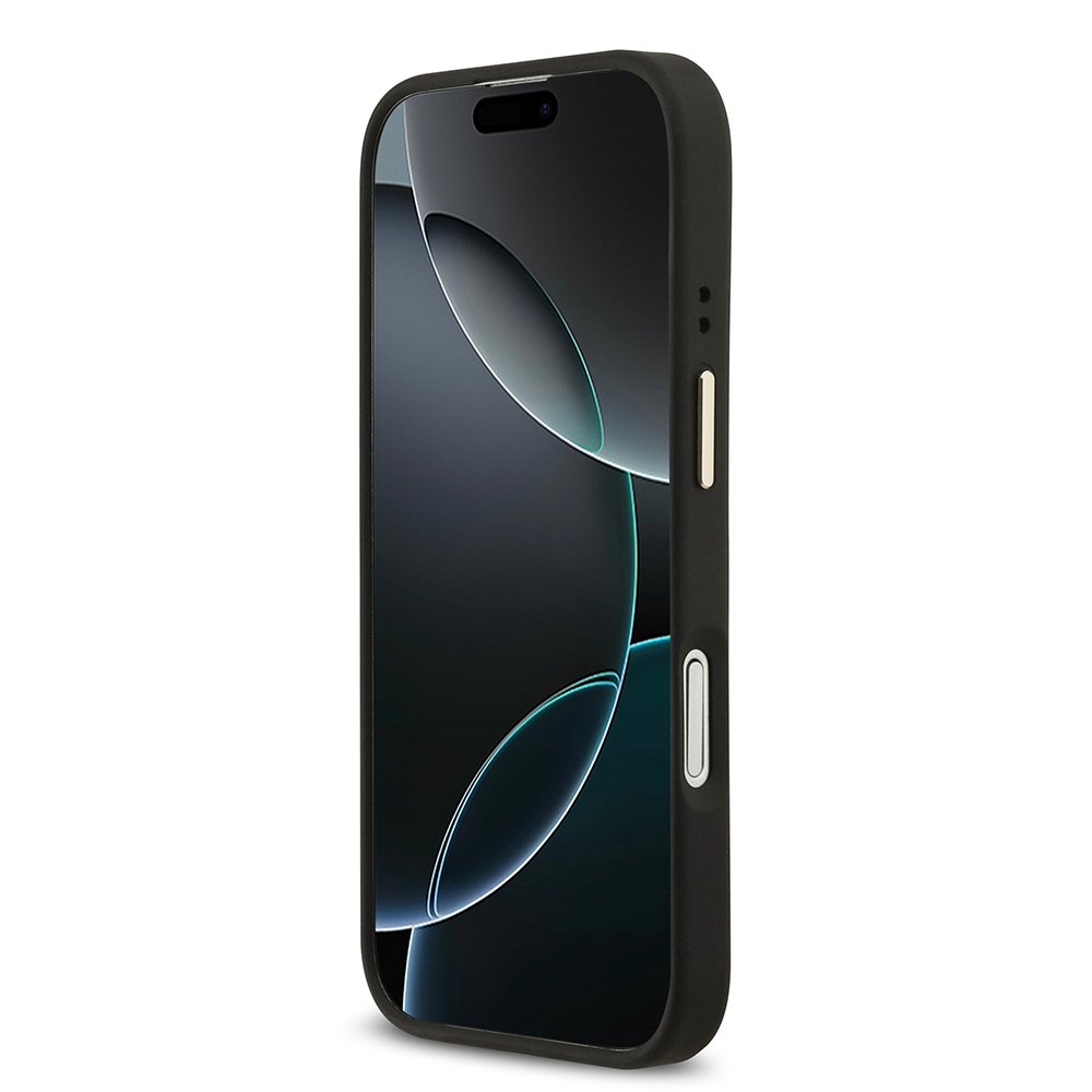 Apple iPhone 17 Uyumlu Kılıf Guess Orjinal Lisanslı M-safe Şarj Özellikli 4G Desenli PU Metal Plaka Klasik Logolu Kapak - 10