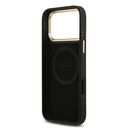 Apple iPhone 17 Pro Max Uyumlu Kılıf Guess Orjinal Lisanslı M-safe Şarj Özellikli 4G Desenli PU Metal Plaka Klasik Logolu Kapak - 12