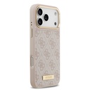 Apple iPhone 17 Pro Max Uyumlu Kılıf Guess Orjinal Lisanslı M-safe Şarj Özellikli 4G Desenli PU Metal Plaka Klasik Logolu Kapak - 15