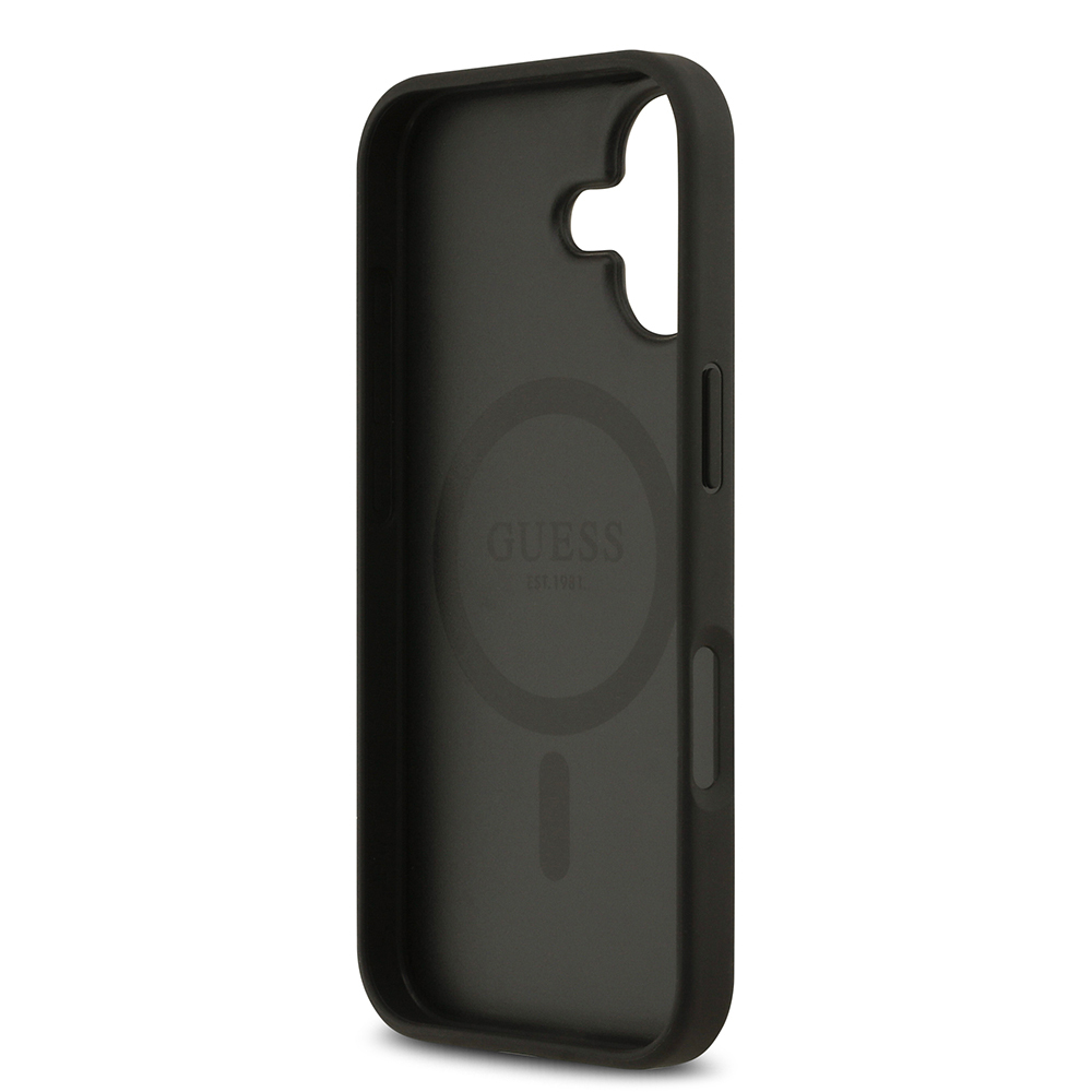 Apple iPhone 17 Uyumlu Kılıf Guess Orjinal Lisanslı M-safe Şarj Özellikli Yazı Logolu Circle Classic Kapak - 4