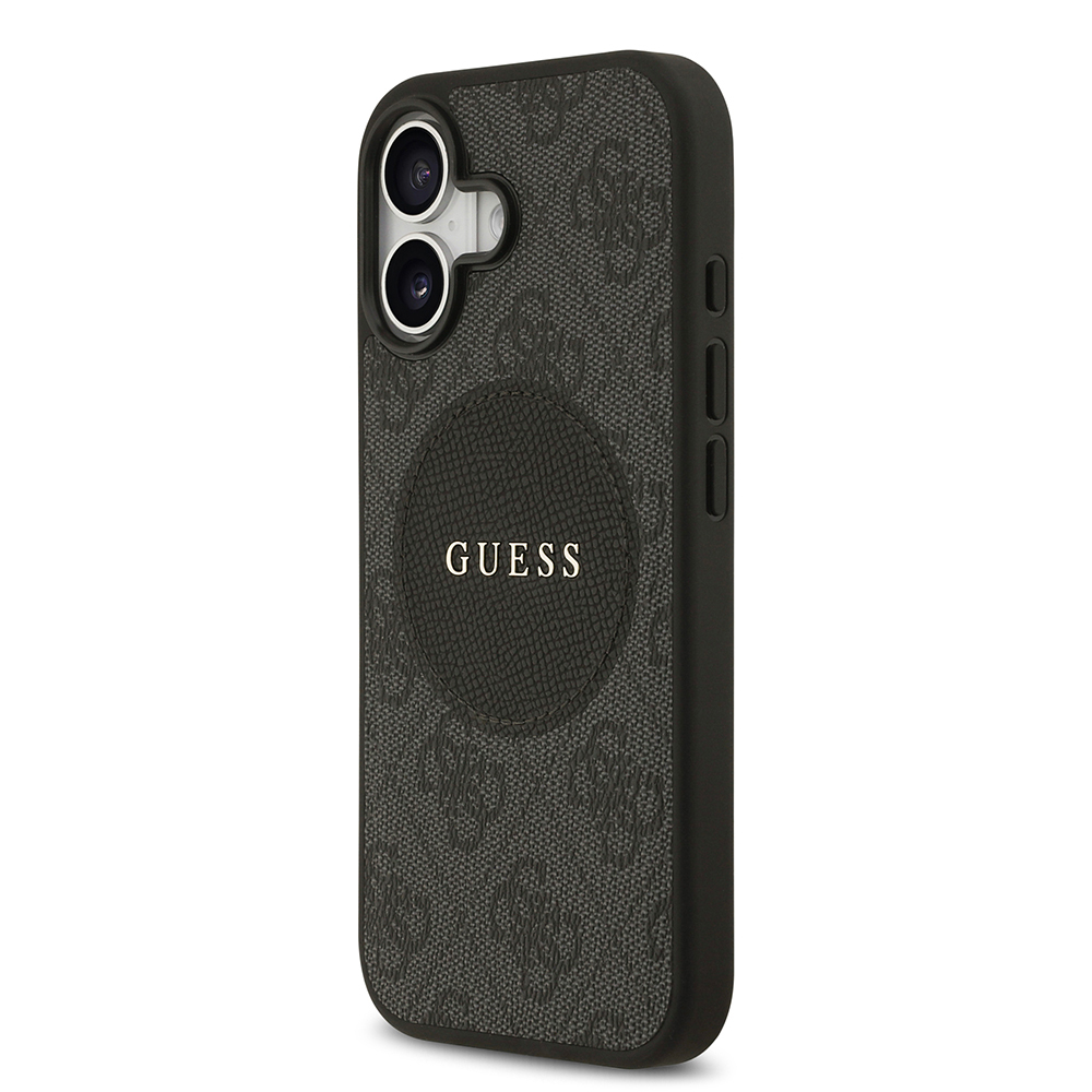Apple iPhone 17 Uyumlu Kılıf Guess Orjinal Lisanslı M-safe Şarj Özellikli Yazı Logolu Circle Classic Kapak - 5