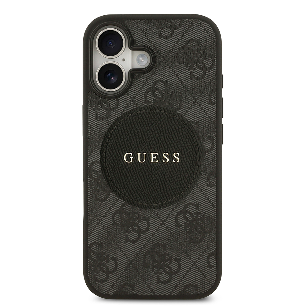 Apple iPhone 17 Uyumlu Kılıf Guess Orjinal Lisanslı M-safe Şarj Özellikli Yazı Logolu Circle Classic Kapak - 6