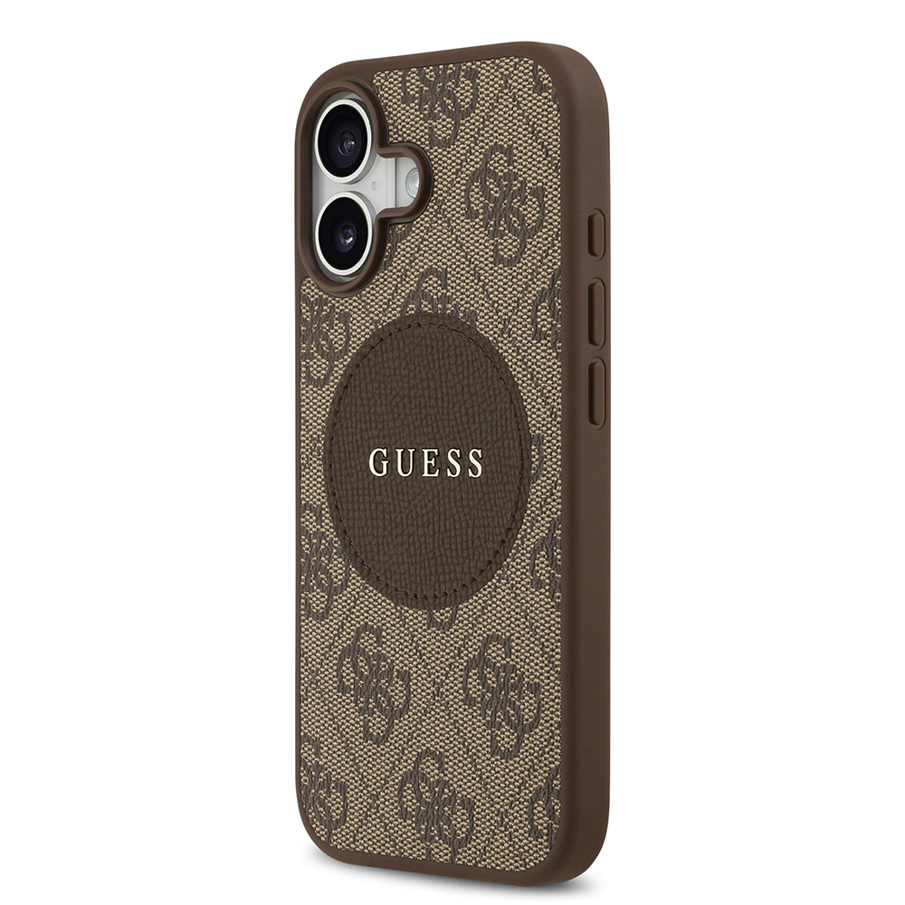 Apple iPhone 17 Uyumlu Kılıf Guess Orjinal Lisanslı M-safe Şarj Özellikli Yazı Logolu Circle Classic Kapak - 7