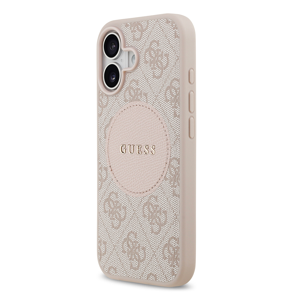 Apple iPhone 17 Uyumlu Kılıf Guess Orjinal Lisanslı M-safe Şarj Özellikli Yazı Logolu Circle Classic Kapak - 13