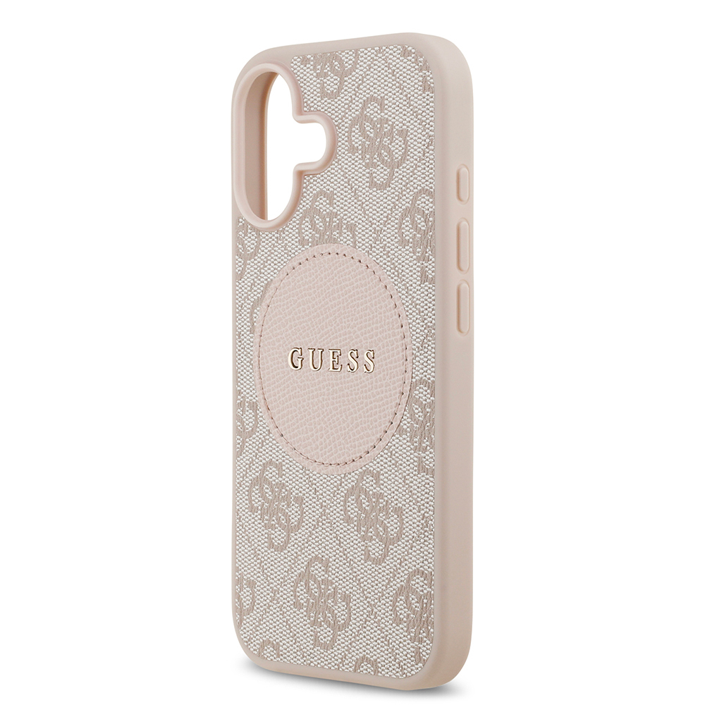 Apple iPhone 17 Uyumlu Kılıf Guess Orjinal Lisanslı M-safe Şarj Özellikli Yazı Logolu Circle Classic Kapak - 17