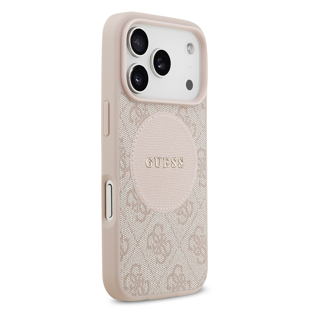 Apple iPhone 17 Pro Uyumlu Kılıf Guess Orjinal Lisanslı M-safe Şarj Özellikli Yazı Logolu Circle Classic Kapak - 1