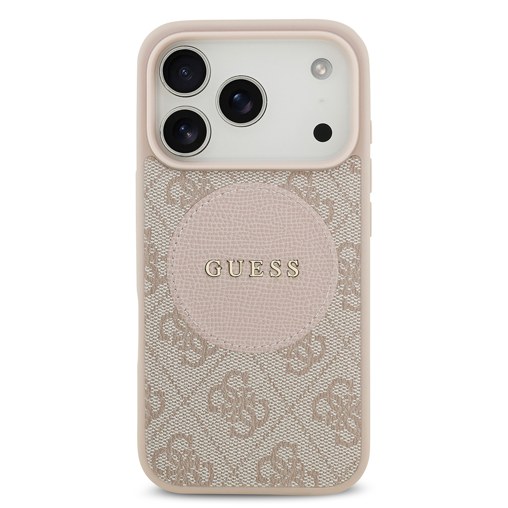 Apple iPhone 17 Pro Uyumlu Kılıf Guess Orjinal Lisanslı M-safe Şarj Özellikli Yazı Logolu Circle Classic Kapak - 2