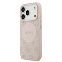 Apple iPhone 17 Pro Uyumlu Kılıf Guess Orjinal Lisanslı M-safe Şarj Özellikli Yazı Logolu Circle Classic Kapak - 3