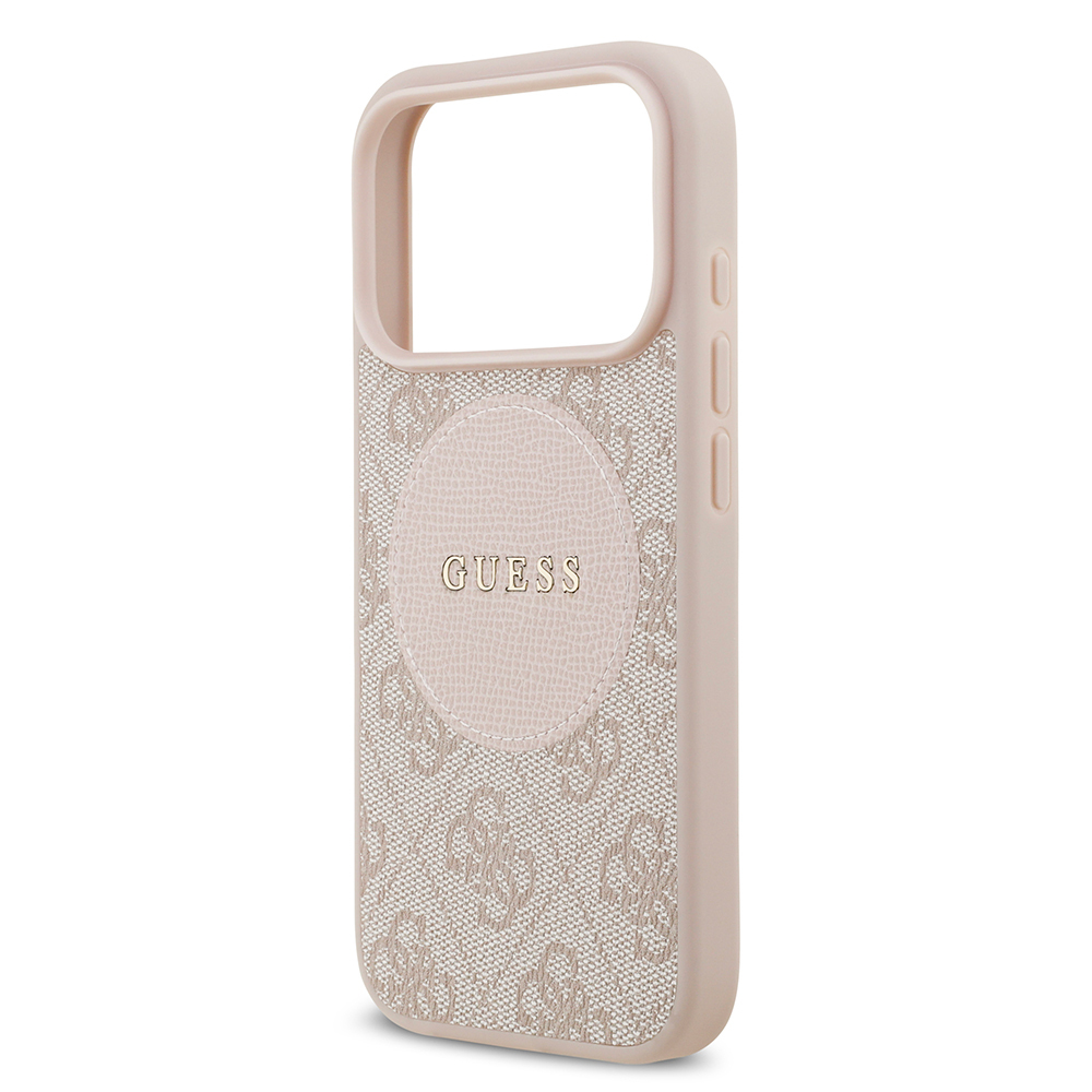 Apple iPhone 17 Pro Uyumlu Kılıf Guess Orjinal Lisanslı M-safe Şarj Özellikli Yazı Logolu Circle Classic Kapak - 6
