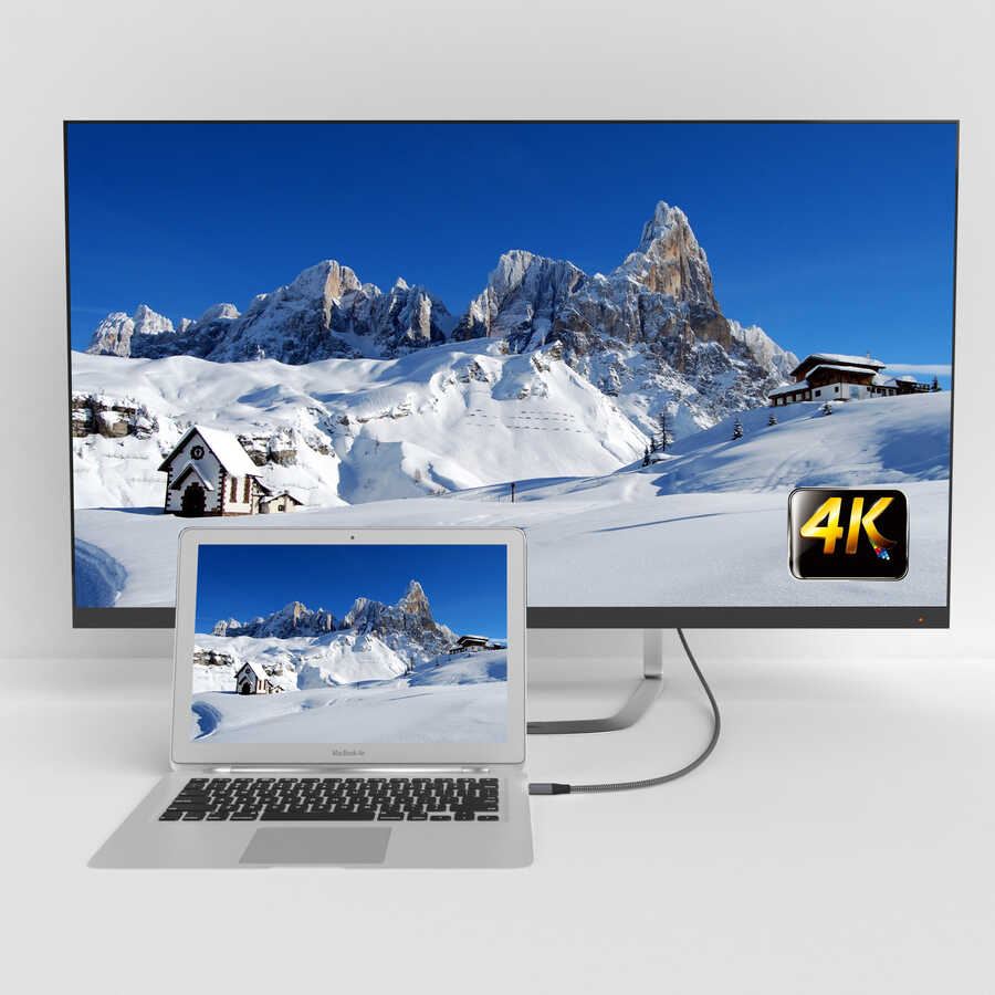 Qgeem QG-UA13 Type-C To Display Port Kablo 3M - 13