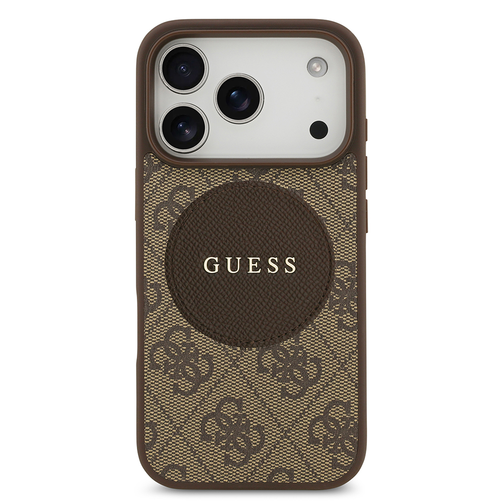 Apple iPhone 17 Pro Uyumlu Kılıf Guess Orjinal Lisanslı M-safe Şarj Özellikli Yazı Logolu Circle Classic Kapak - 8