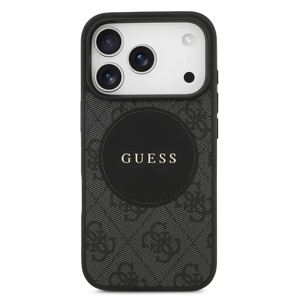 Apple iPhone 17 Pro Uyumlu Kılıf Guess Orjinal Lisanslı M-safe Şarj Özellikli Yazı Logolu Circle Classic Kapak - 14