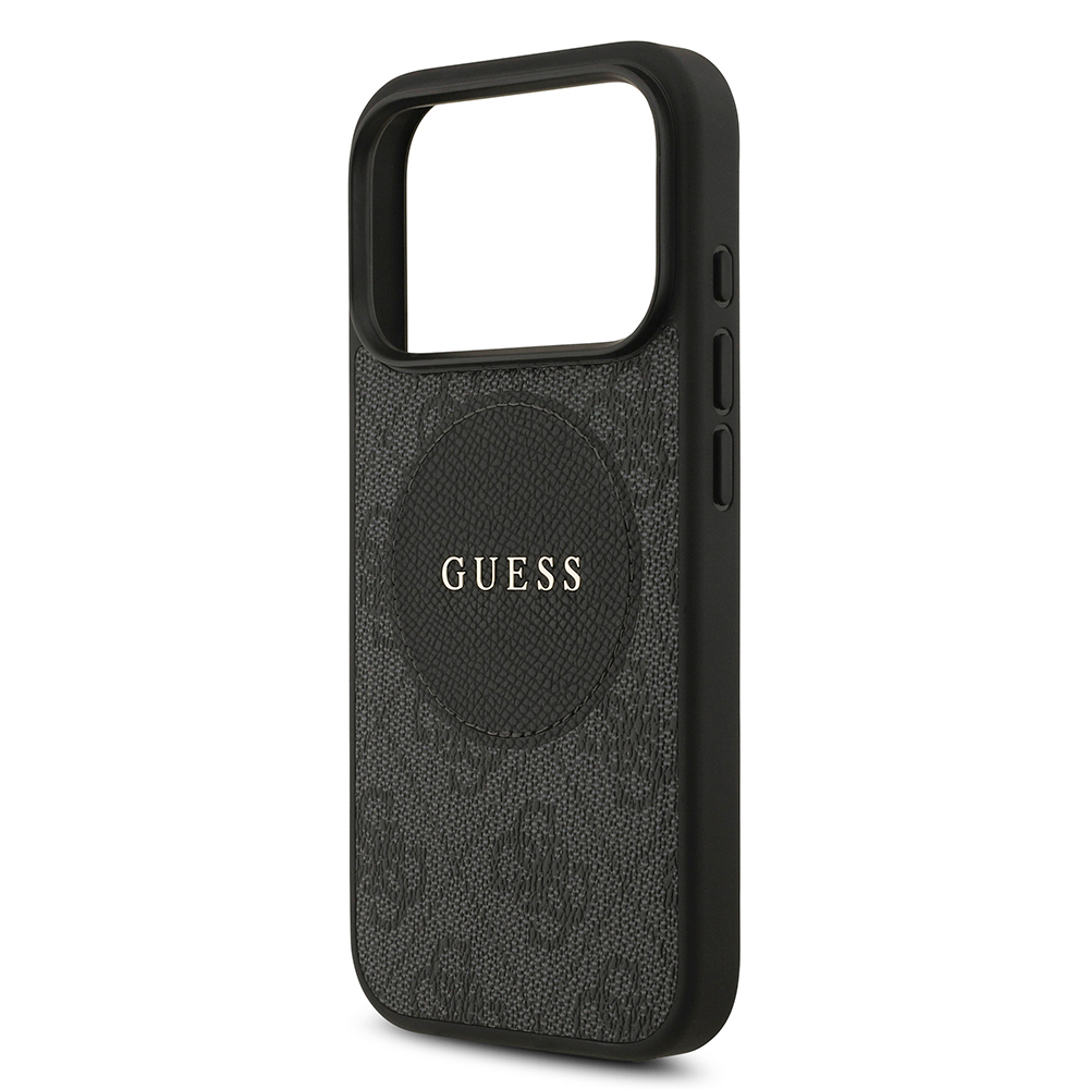 Apple iPhone 17 Pro Uyumlu Kılıf Guess Orjinal Lisanslı M-safe Şarj Özellikli Yazı Logolu Circle Classic Kapak - 17