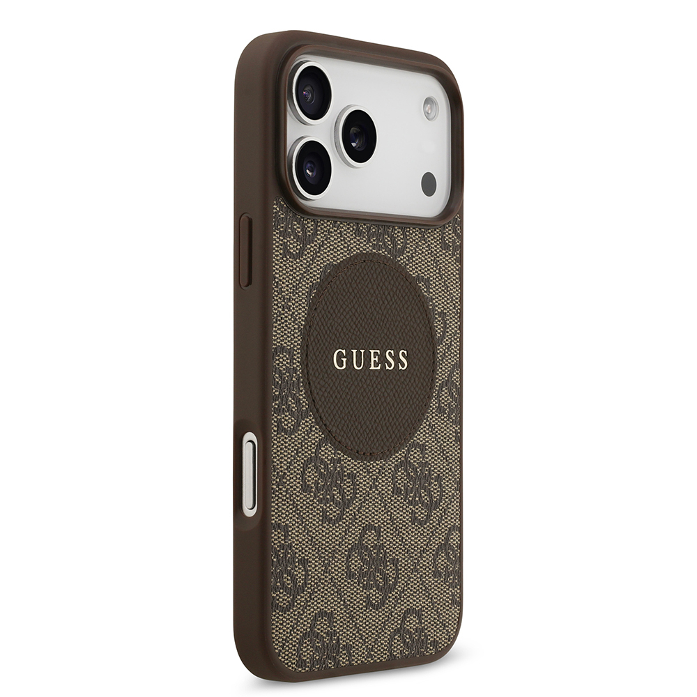 Apple iPhone 17 Pro Max Uyumlu Kılıf Guess Orjinal Lisanslı M-safe Şarj Özellikli Yazı Logolu Circle Classic Kapak - 2