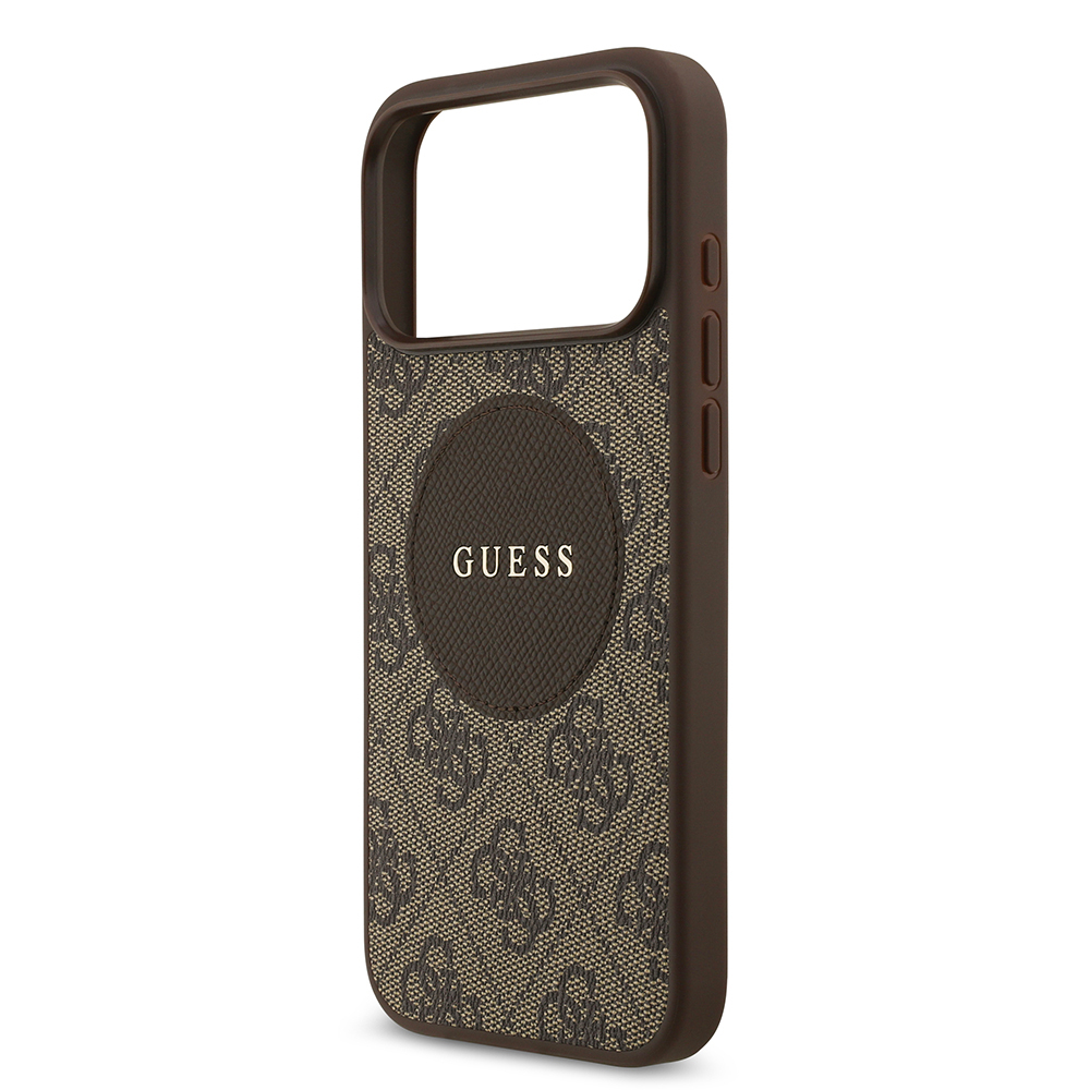 Apple iPhone 17 Pro Max Uyumlu Kılıf Guess Orjinal Lisanslı M-safe Şarj Özellikli Yazı Logolu Circle Classic Kapak - 5