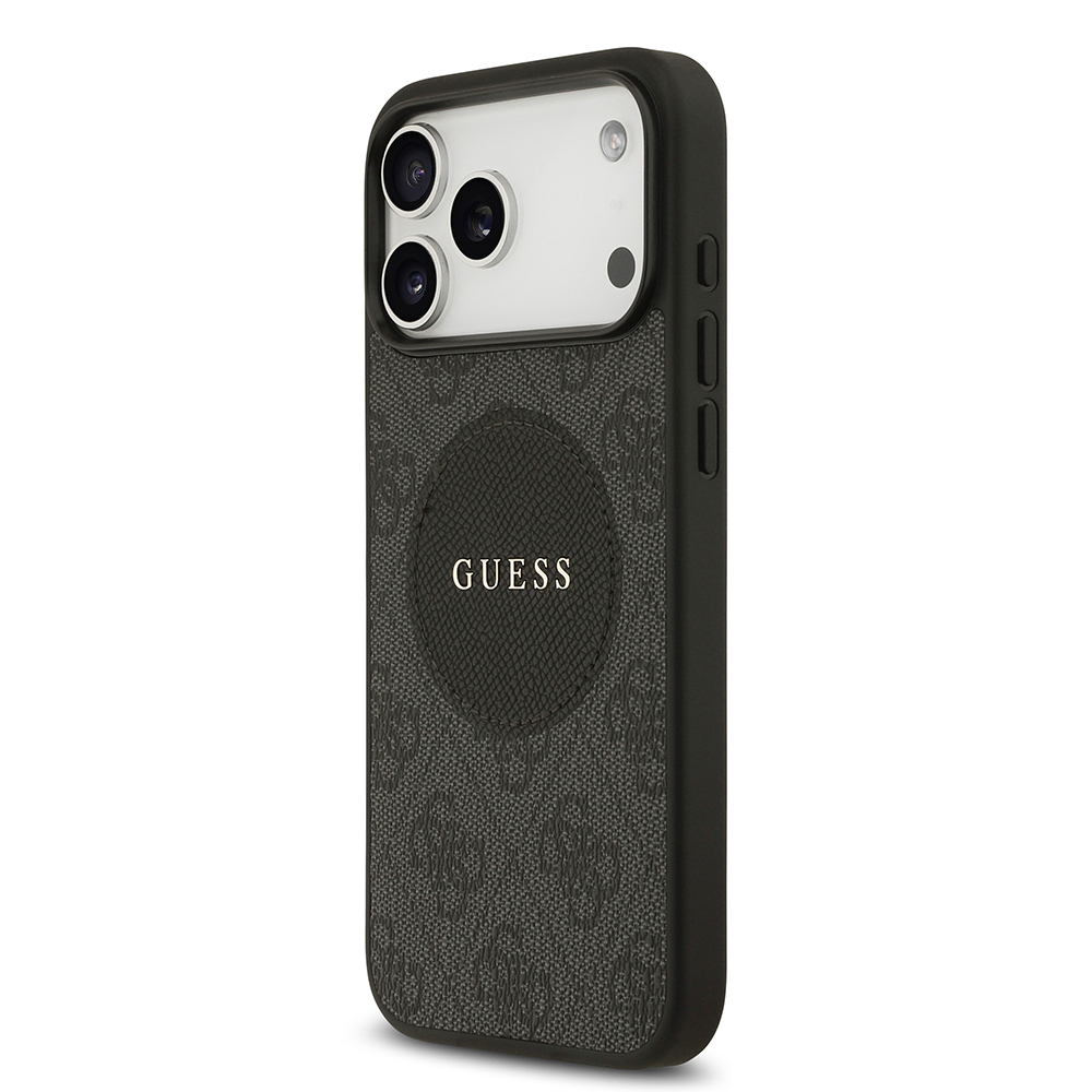 Apple iPhone 17 Pro Max Uyumlu Kılıf Guess Orjinal Lisanslı M-safe Şarj Özellikli Yazı Logolu Circle Classic Kapak - 7