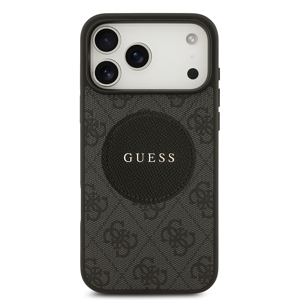 Apple iPhone 17 Pro Max Uyumlu Kılıf Guess Orjinal Lisanslı M-safe Şarj Özellikli Yazı Logolu Circle Classic Kapak - 8