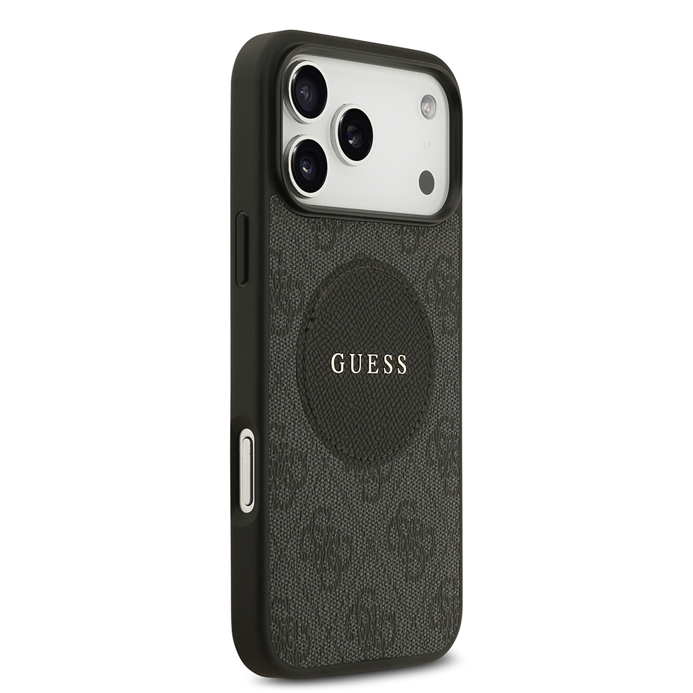 Apple iPhone 17 Pro Max Uyumlu Kılıf Guess Orjinal Lisanslı M-safe Şarj Özellikli Yazı Logolu Circle Classic Kapak - 9