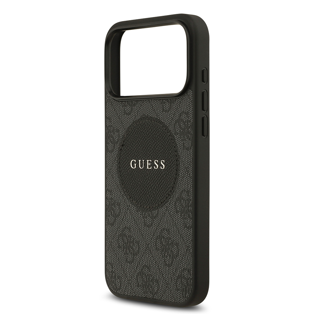 Apple iPhone 17 Pro Max Uyumlu Kılıf Guess Orjinal Lisanslı M-safe Şarj Özellikli Yazı Logolu Circle Classic Kapak - 11