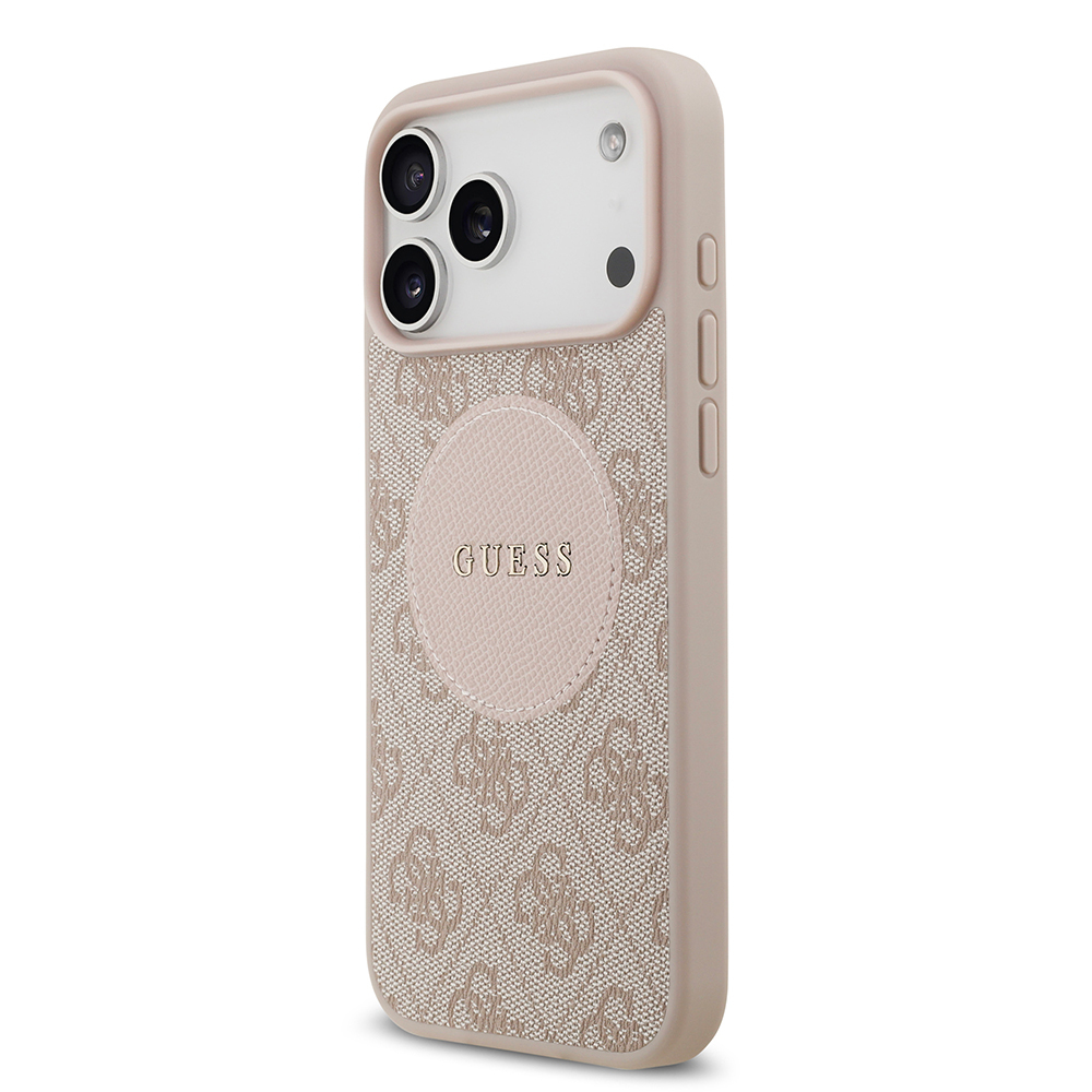 Apple iPhone 17 Pro Max Uyumlu Kılıf Guess Orjinal Lisanslı M-safe Şarj Özellikli Yazı Logolu Circle Classic Kapak - 13