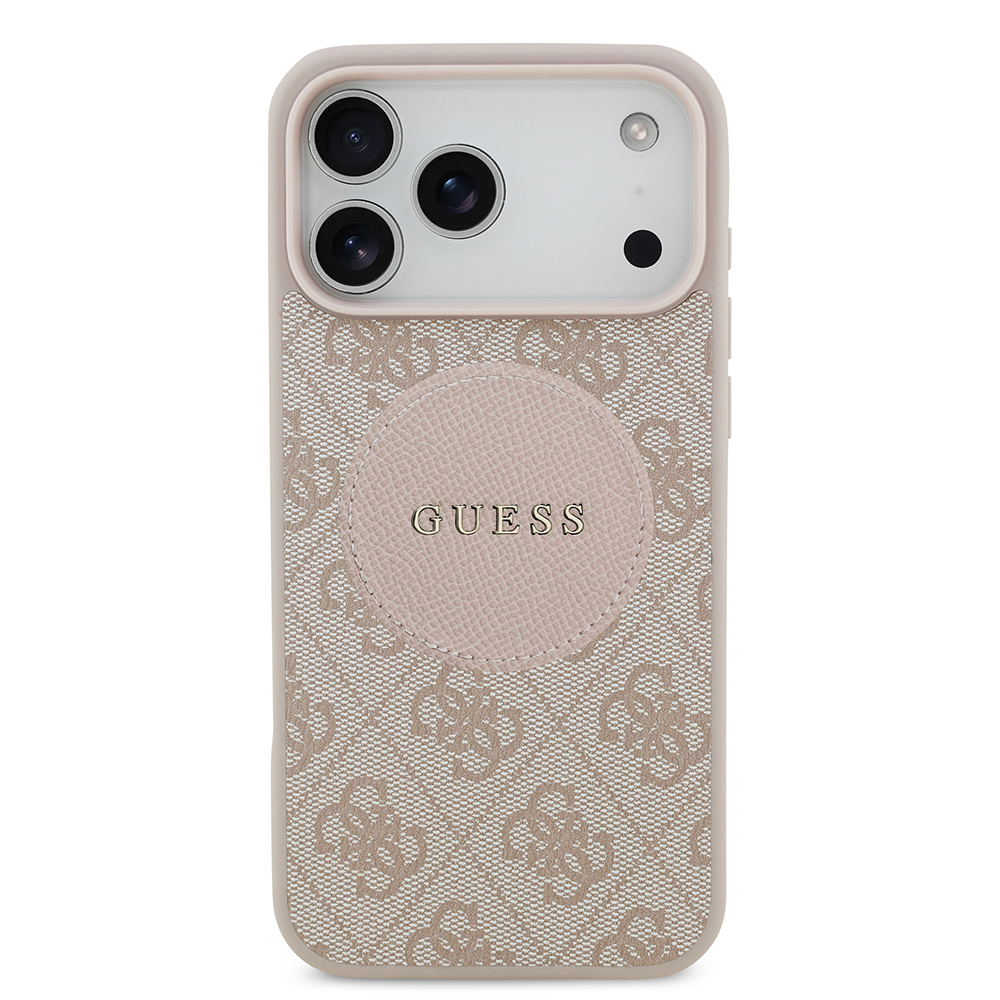 Apple iPhone 17 Pro Max Uyumlu Kılıf Guess Orjinal Lisanslı M-safe Şarj Özellikli Yazı Logolu Circle Classic Kapak - 14