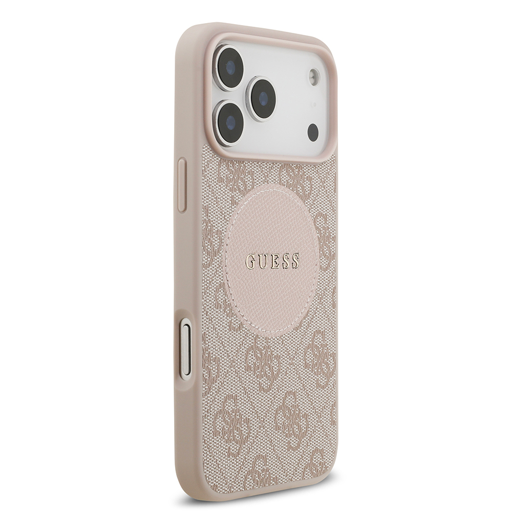Apple iPhone 17 Pro Max Uyumlu Kılıf Guess Orjinal Lisanslı M-safe Şarj Özellikli Yazı Logolu Circle Classic Kapak - 15