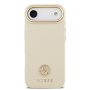 Apple iPhone 17 Air Uyumlu Kılıf Guess Orjinal Lisanslı M-safe Şarj Özellikli Grained Yazı ve Taşlı 4G Logolu Kapak - 2