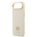 Apple iPhone 17 Air Uyumlu Kılıf Guess Orjinal Lisanslı M-safe Şarj Özellikli Grained Yazı ve Taşlı 4G Logolu Kapak - 5
