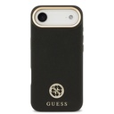 Apple iPhone 17 Air Uyumlu Kılıf Guess Orjinal Lisanslı M-safe Şarj Özellikli Grained Yazı ve Taşlı 4G Logolu Kapak - 9