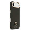 Apple iPhone 17 Air Uyumlu Kılıf Guess Orjinal Lisanslı M-safe Şarj Özellikli Grained Yazı ve Taşlı 4G Logolu Kapak - 10