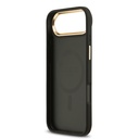 Apple iPhone 17 Air Uyumlu Kılıf Guess Orjinal Lisanslı M-safe Şarj Özellikli Grained Yazı ve Taşlı 4G Logolu Kapak - 13