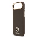 Apple iPhone 17 Air Uyumlu Kılıf Guess Orjinal Lisanslı M-safe Şarj Özellikli Grained Yazı ve Taşlı 4G Logolu Kapak - 19