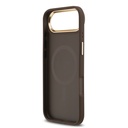 Apple iPhone 17 Air Uyumlu Kılıf Guess Orjinal Lisanslı M-safe Şarj Özellikli Grained Yazı ve Taşlı 4G Logolu Kapak - 20