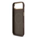 Apple iPhone 17 Air Uyumlu Kılıf Guess Orjinal Lisanslı M-safe Şarj Özellikli Sıcak Baskılı Yazı Logolu PU Deri Peony Kapak - 6